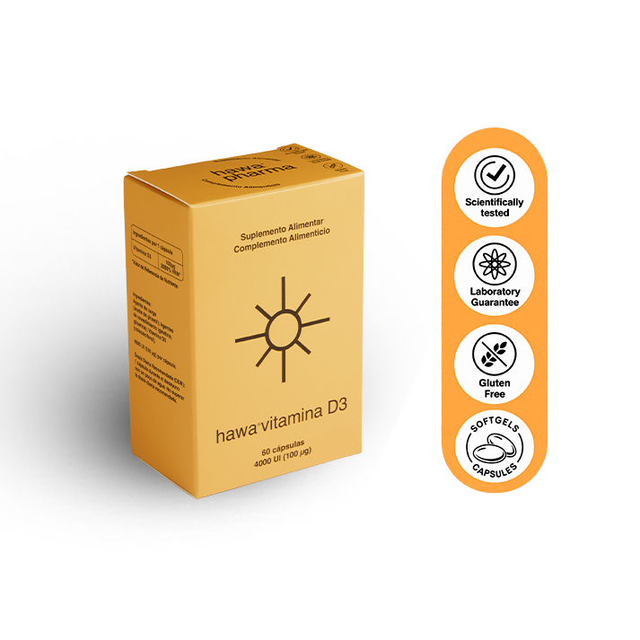 Hawa® Vitamina D3 60 Cápsulas