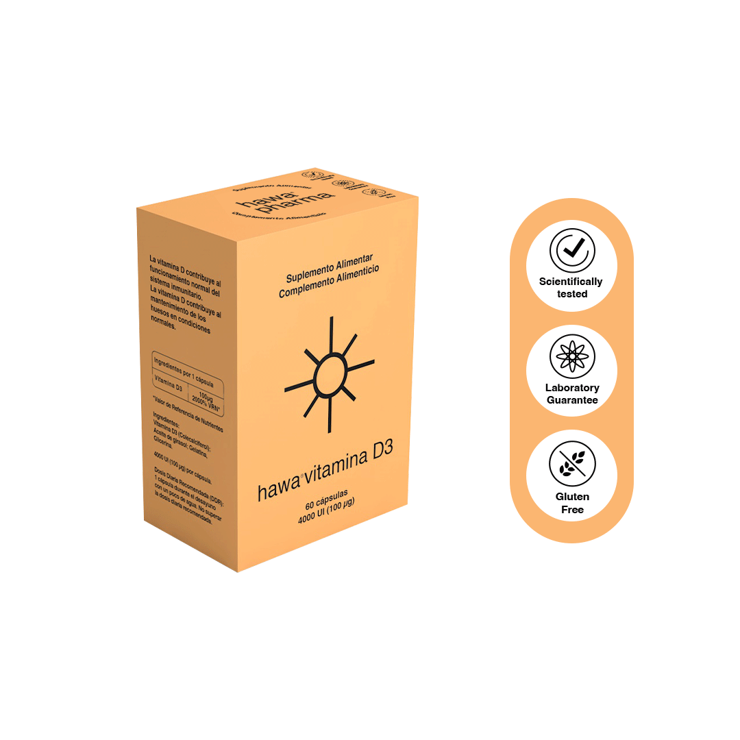 Hawa® Vitamina D3 60 Cápsulas